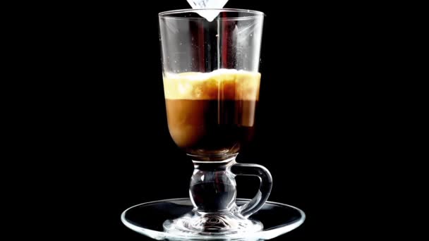 カプチーノコーヒーの準備のプロセス カプチーノの準備 — ストック動画