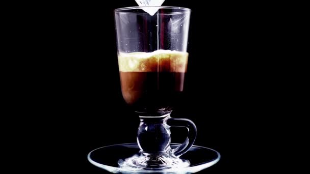 Kahve Hazırlama Süreci Bir Cappuccino Bir Cappuccino Hazırlama — Stok video