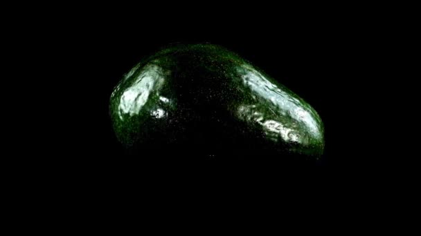 Avocado Черном Фоне — стоковое видео