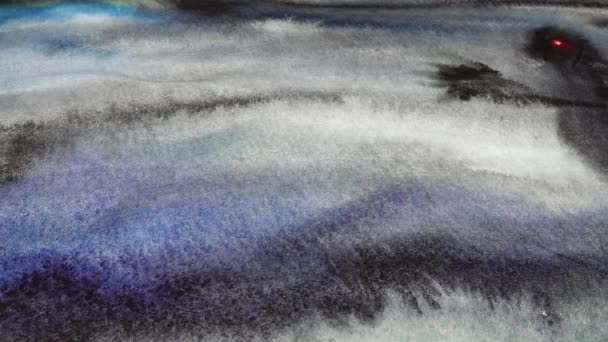 Dessin Abstrait Sur Fantôme Une Aquarelle — Video