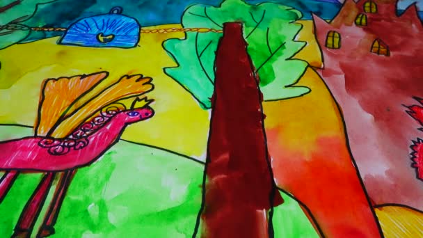 Fantastische Magische Tekening Opname Van Tekening — Stockvideo