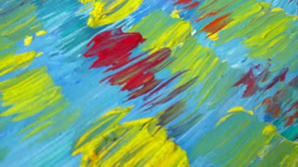 Abstrakcyjny Rysunek Malowany Gwasz — Wideo stockowe
