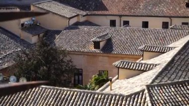 Toledo, İspanya 'nın mimarisi. İspanya 'da çekim.