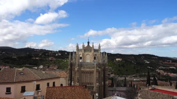 Монастырь Сан Хуан Лос Рейес Толедо Испания Стрельба Испании — стоковое видео
