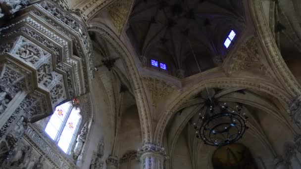 Εσωτερικό Της Μονής San Juan Los Reyes Τολέδο Ισπανία — Αρχείο Βίντεο