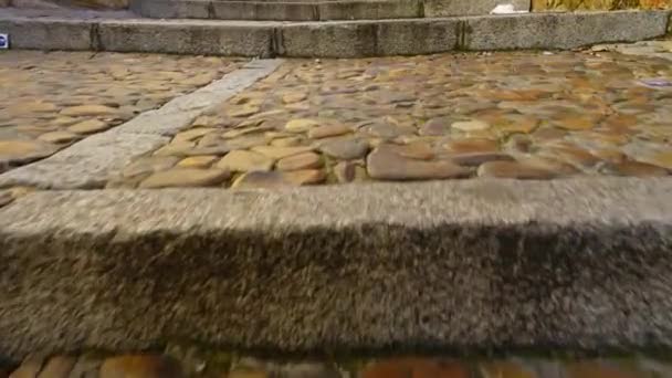 Stone Steps Toledo Toledo Street Spain Shooting Movement — Stock Video