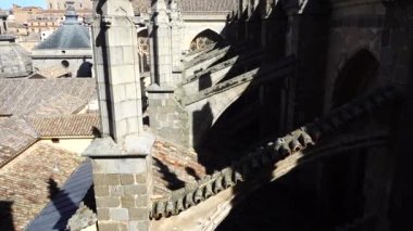 Katedral çatısı. Toledo 'lu Aziz Mary Katedrali. İspanya.