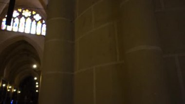 Aziz Mary 'nin Primat Katedrali' nin içi. Toledo 'lu Aziz Mary Katedrali. İspanya.