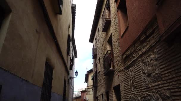 Straten Toledo Spanje Toledo Hoofdstad Van Autonome Gemeenschap Castilië Mantcha — Stockvideo