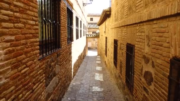 Δρόμοι Στο Τολέδο Της Ισπανίας — Αρχείο Βίντεο