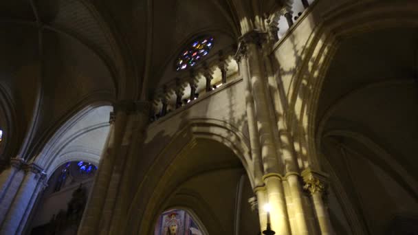 Interior Catedral Primaz Santa Maria Catedral Primaz Santa Maria Toledo — Vídeo de Stock