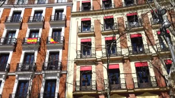 Architektura Madridu Španělsko Natáčení Jaře — Stock video