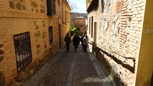 Spanya Toledo Sokaklar Ağır Çekim Spanya Nın Orta Kesimindeki Kastilya — Stok video