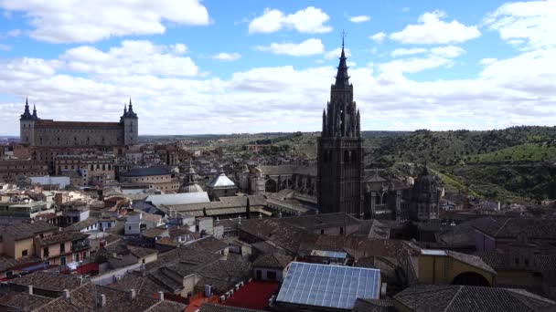 Primatkatedralen Saint Mary Toledo Stadsarkitektur — Stockvideo