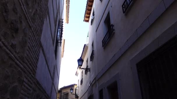 Calles Toledo España Disparos Movimiento — Vídeo de stock