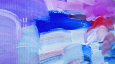 Gouache ile çizilmiş soyut bir resim..