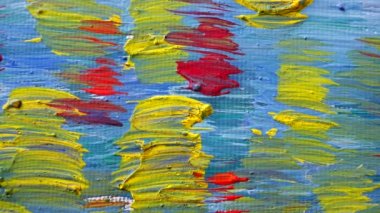 Gulakla çizilmiş soyut bir çizim. Harekette bir resmin çekilmesi.