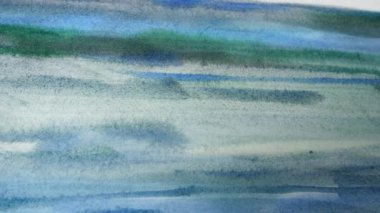 Deniz suluboya çizimi. Çekim başlıyor..