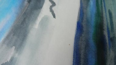 Deniz suluboya çizimi. Çekim başlıyor..