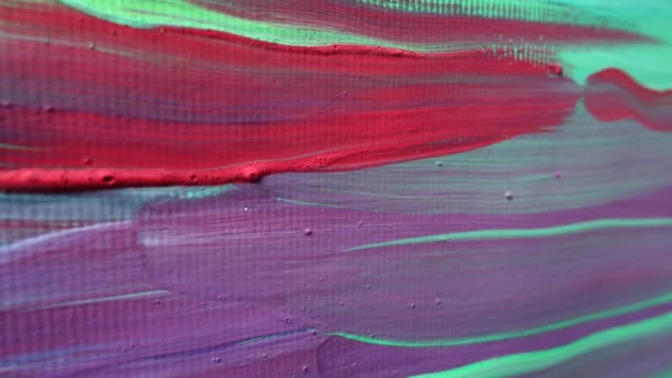 Абстрактний Малюнок Намальований Гуашю Зйомки Картини Русі — стокове відео