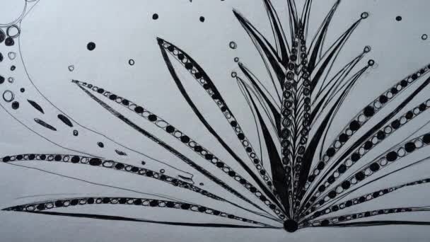 Dessin Une Fleur Abstraction Tournage Dessin — Video