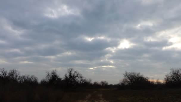 Paisagem Nuvens Desfasamento Temporal Desfasamento Temporal — Vídeo de Stock