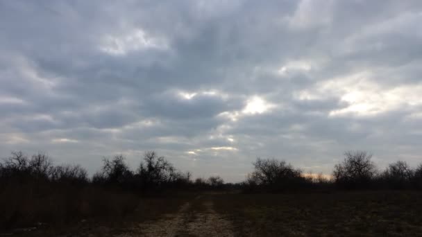 Landschaft Und Wolken Zeitraffer Zeitraffer — Stockvideo