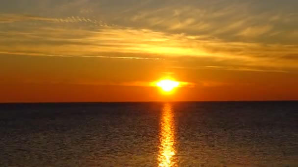 Pôr Sol Sobre Mar Time Lapse Tempo Caducidade — Vídeo de Stock