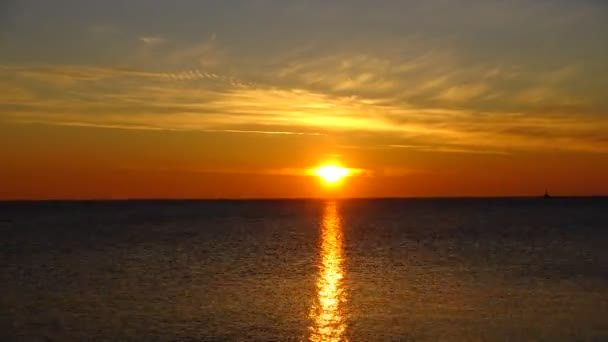 Sonnenuntergang Über Dem Meer Zeitraffer Zeitraffer — Stockvideo