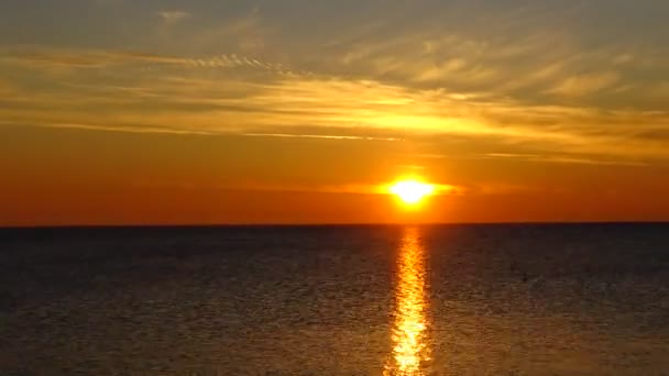 Solnedgång Över Havet Tidsförskjutning Tidsförlopp — Stockvideo