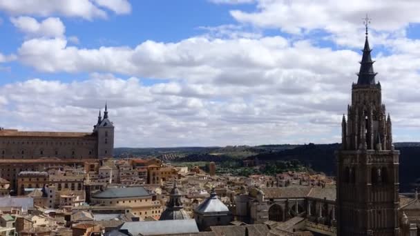 Spanien Die Kathedrale Santa Maria Toledo Zeitraffer Die Primatenkathedrale Der — Stockvideo