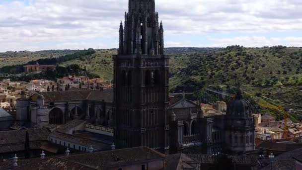 Spanien Marias Katedral Toledo Timelapse Primatkatedralen Saint Mary Toledo Tidsfrist — Stockvideo