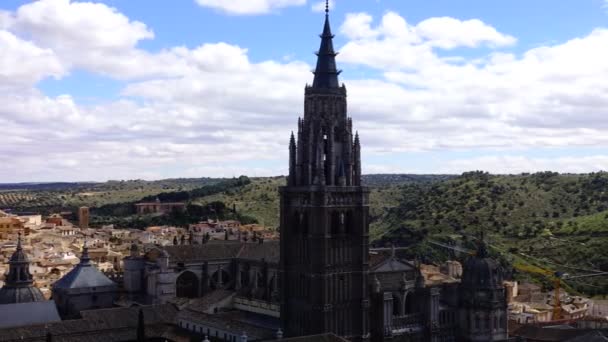Spanien Marias Katedral Toledo Timelapse Primatkatedralen Saint Mary Toledo Tidsfrist — Stockvideo