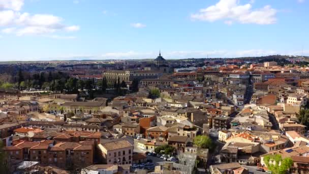 Penembakan Kota Toledo Spanyol Rumah Sakit Tavera Timelapse Toledo Ibukota — Stok Video