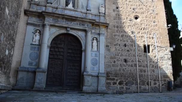 Iglesia Santo Tome Toledo Spanya Toledo Nun Tarihi Şehrinde Iglesia — Stok video