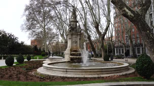 Fonte Apollo Prado Boulevard Madrid Madrid Espanha — Vídeo de Stock