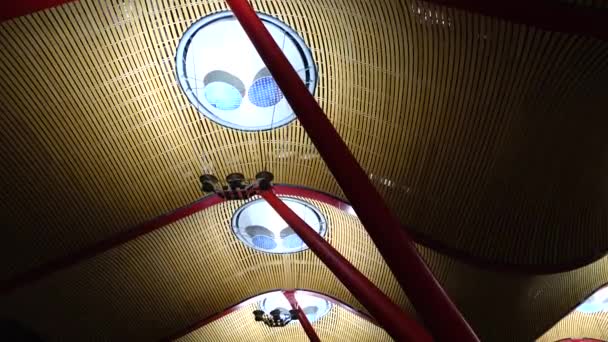 Terminal Barajas Airport Het Belangrijkste Luchthaven Van Madrid Schieten Beweging — Stockvideo