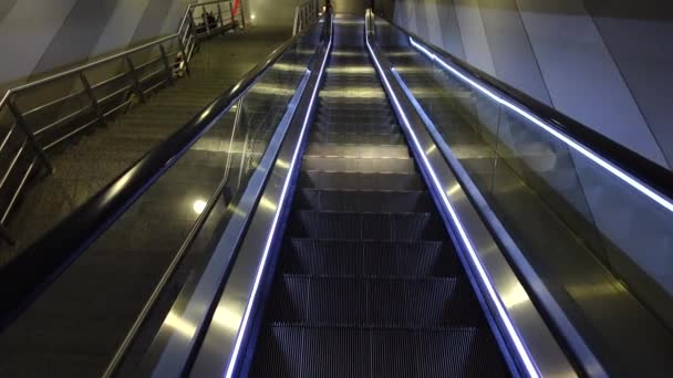 Mouvement Sur Escalator Tournage Mouvement — Video