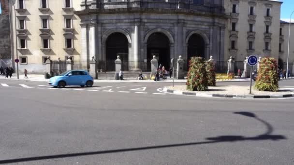 Королівська Базиліка Сан Франциско Ель Гранде Мадриді Іспанія Стріляння Весною — стокове відео