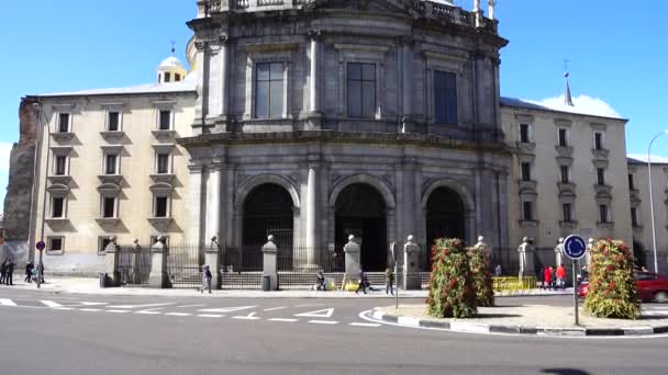 Royal Basilica San Francisco Grande Madrid Spain Natáčení Jaře — Stock video