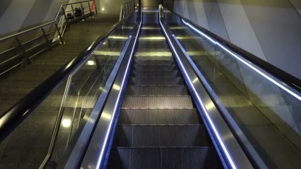 Mouvement Escalator Tirer Sur Escalator — Video