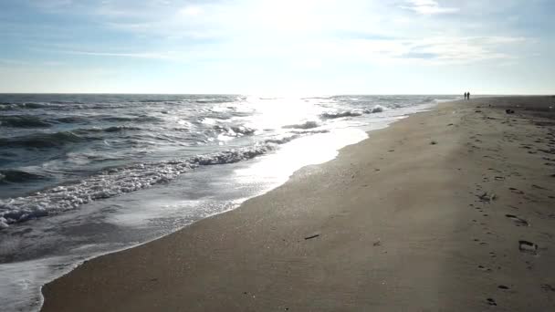 Fala Morska Zwolnij Trochę 240 Fps Strzelanina Plaży — Wideo stockowe