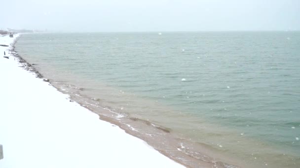 Nieve Mar Movimiento Lento — Vídeos de Stock