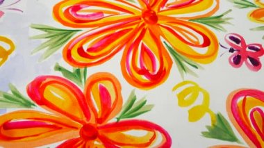 Çiçek çiziyorum. Çekim başlıyor..