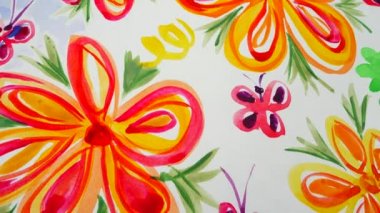 Çiçek çiziyorum. Çekim başlıyor..