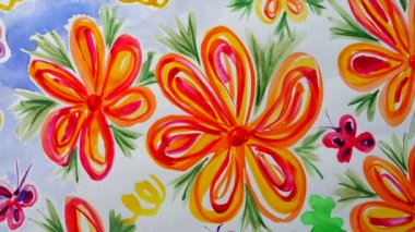 Çiçek çiziyorum. Çekim başlıyor..