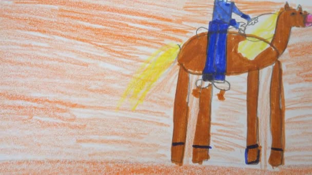 A cowboy rajza egy lovon.