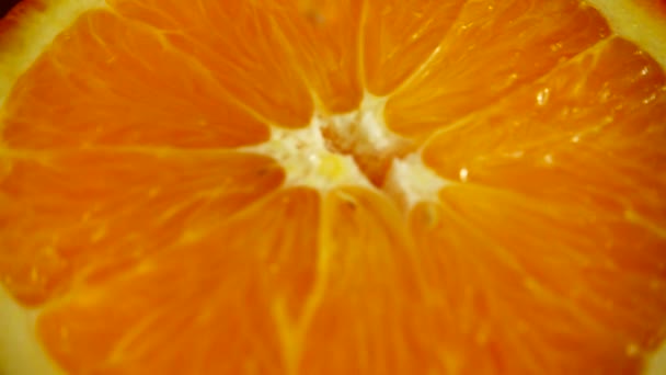 Juicy Ripe Orange Slow Motion — Stock Video