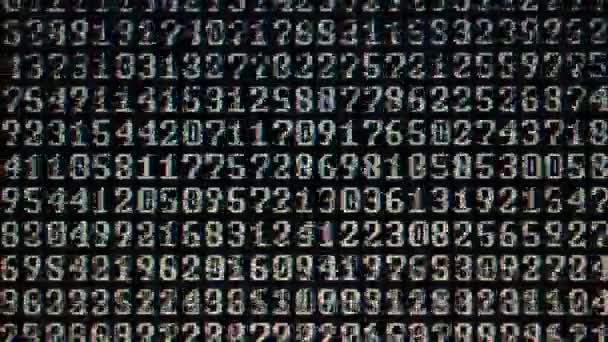 Binary Code Monitor Screen Shooting Binary Code Background — Stock Video