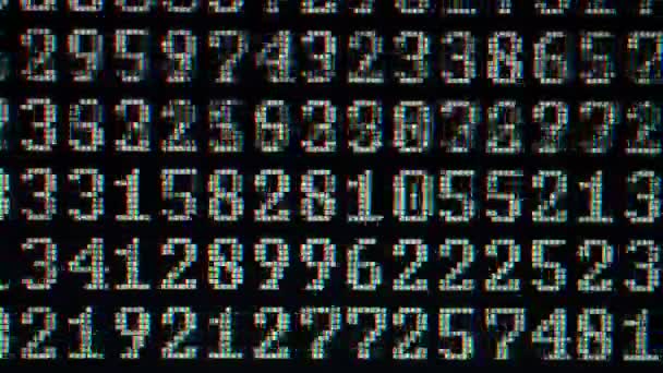 Binärcode Auf Dem Bildschirm Aufnahme Eines Binärcodes Hintergrund — Stockvideo